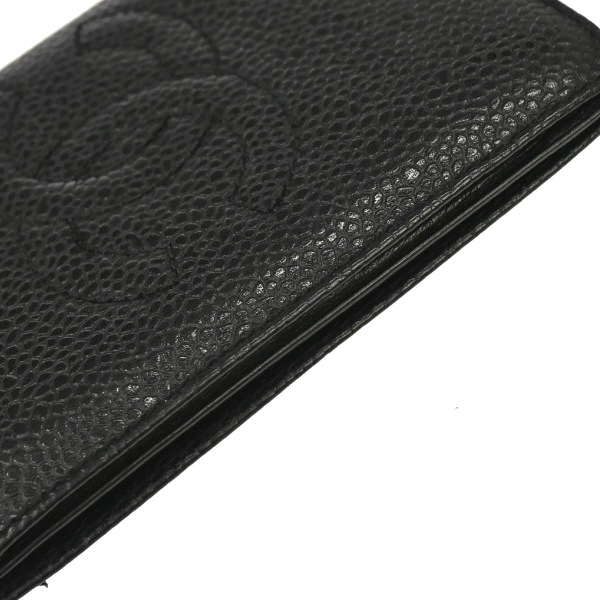 Chanel 1991-1994 Black Caviar Skin Cardholder