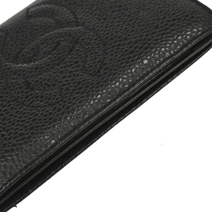 Chanel 1991-1994 Black Caviar Skin Cardholder