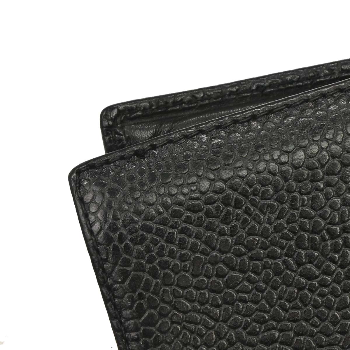 Chanel 1991-1994 Black Caviar Skin Cardholder