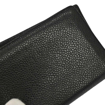 Chanel 1991-1994 Black Caviar Skin Cardholder