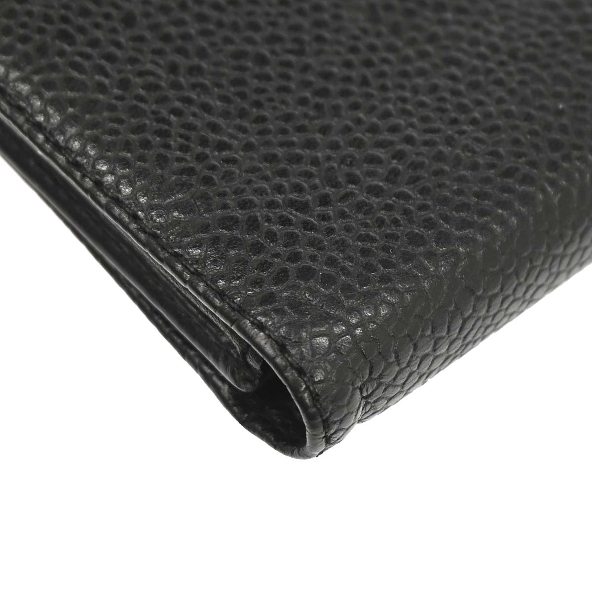 Chanel 1991-1994 Black Caviar Skin Cardholder