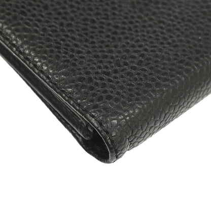 Chanel 1991-1994 Black Caviar Skin Cardholder
