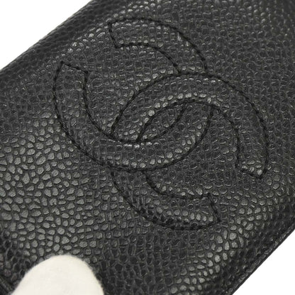 Chanel 1991-1994 Black Caviar Skin Cardholder