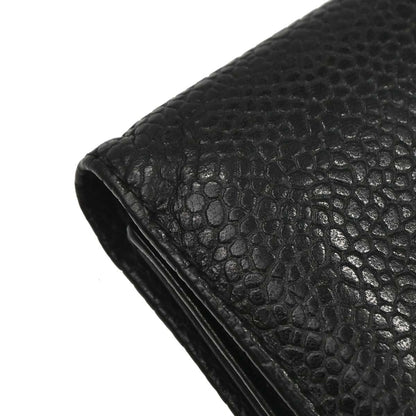 Chanel 1991-1994 Black Caviar Skin Cardholder