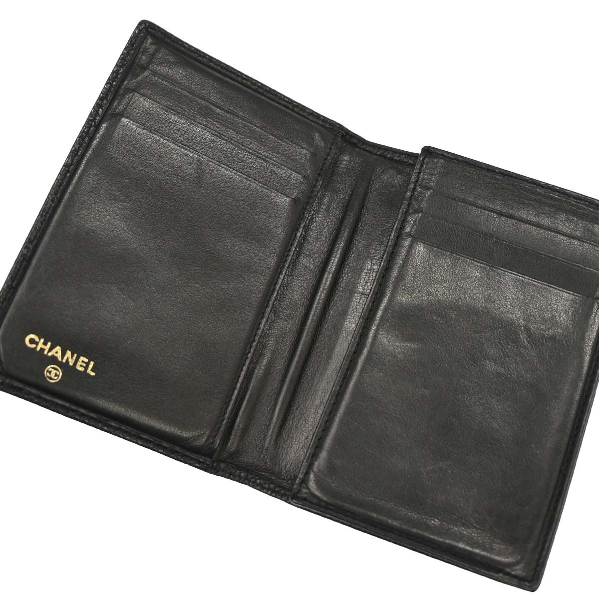 Chanel 1991-1994 Black Caviar Skin Cardholder