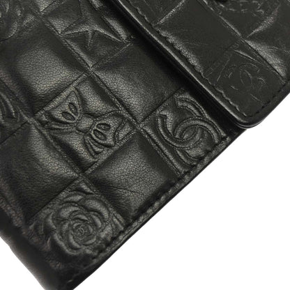 Chanel Black Lambskin Icon Cigarette Case Small Good
