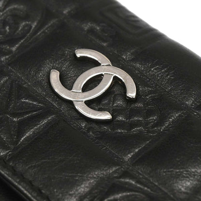 Chanel Black Lambskin Icon Cigarette Case Small Good