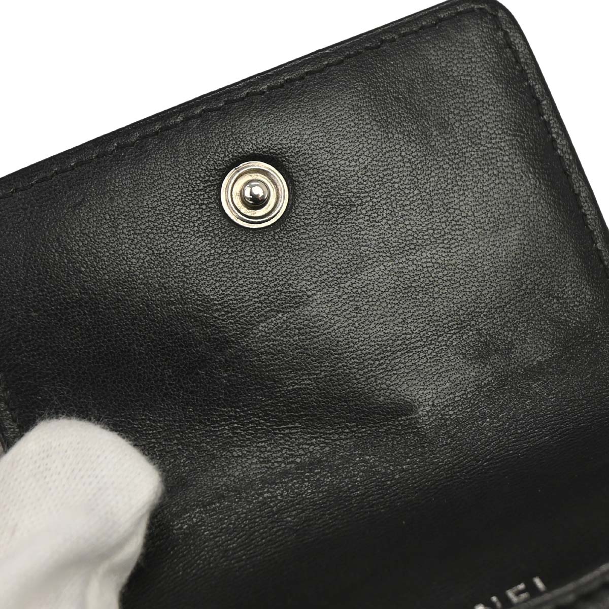 Chanel Black Lambskin Icon Cigarette Case Small Good