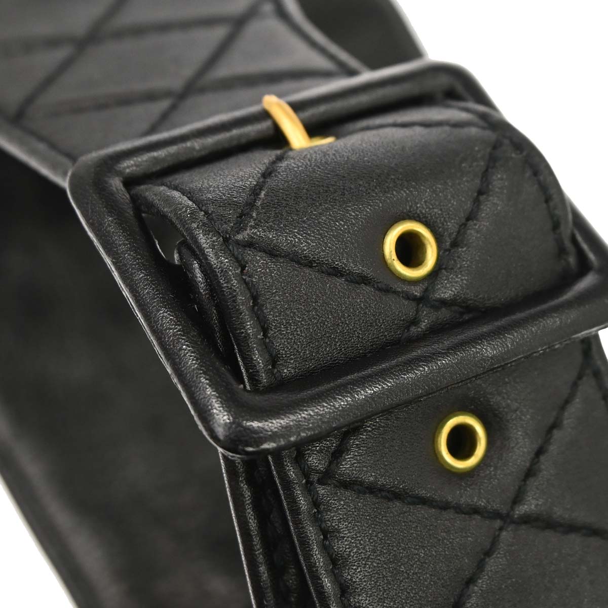 Chanel Black Lambskin Corset Belt #75/30 Small Good