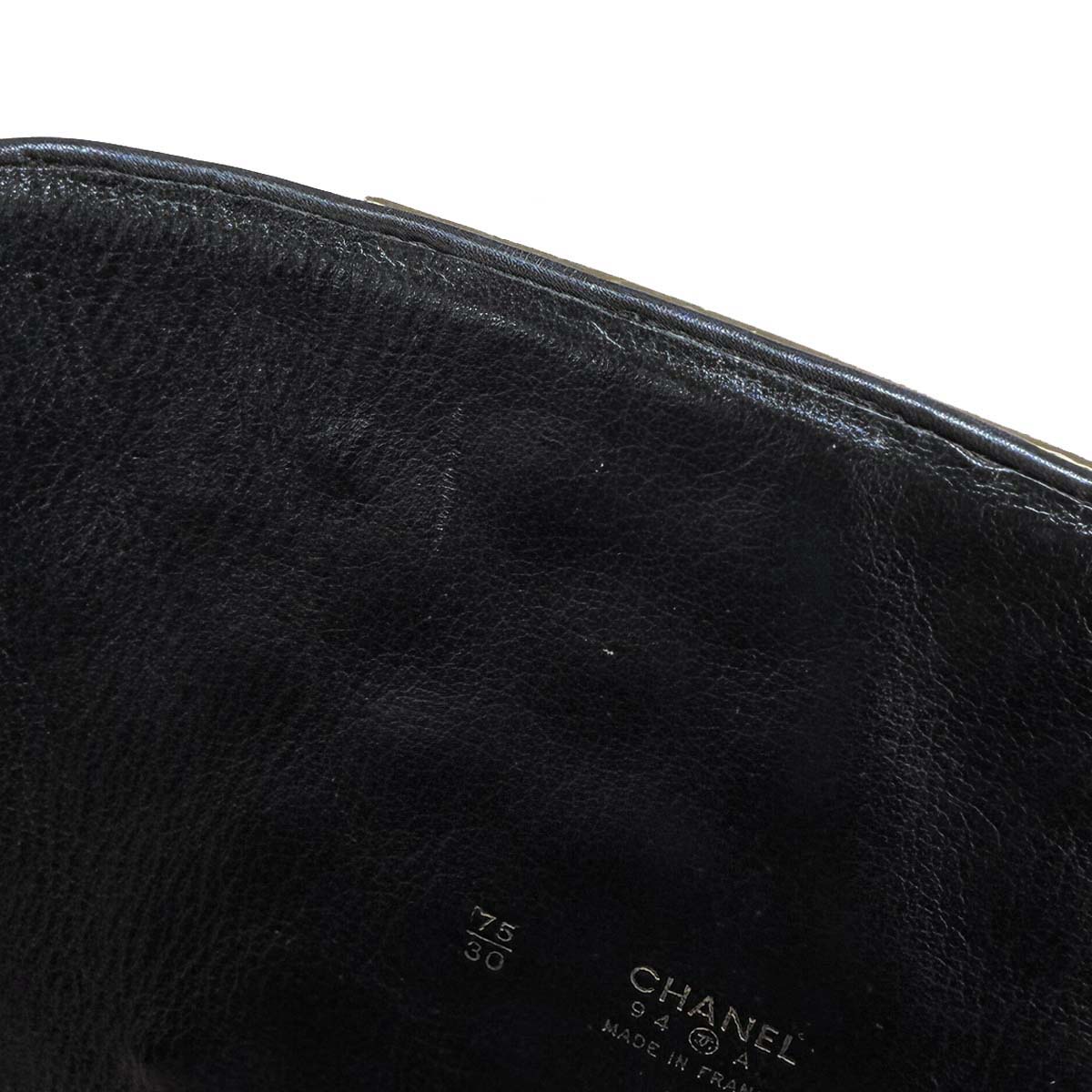 Chanel Black Lambskin Corset Belt #75/30 Small Good