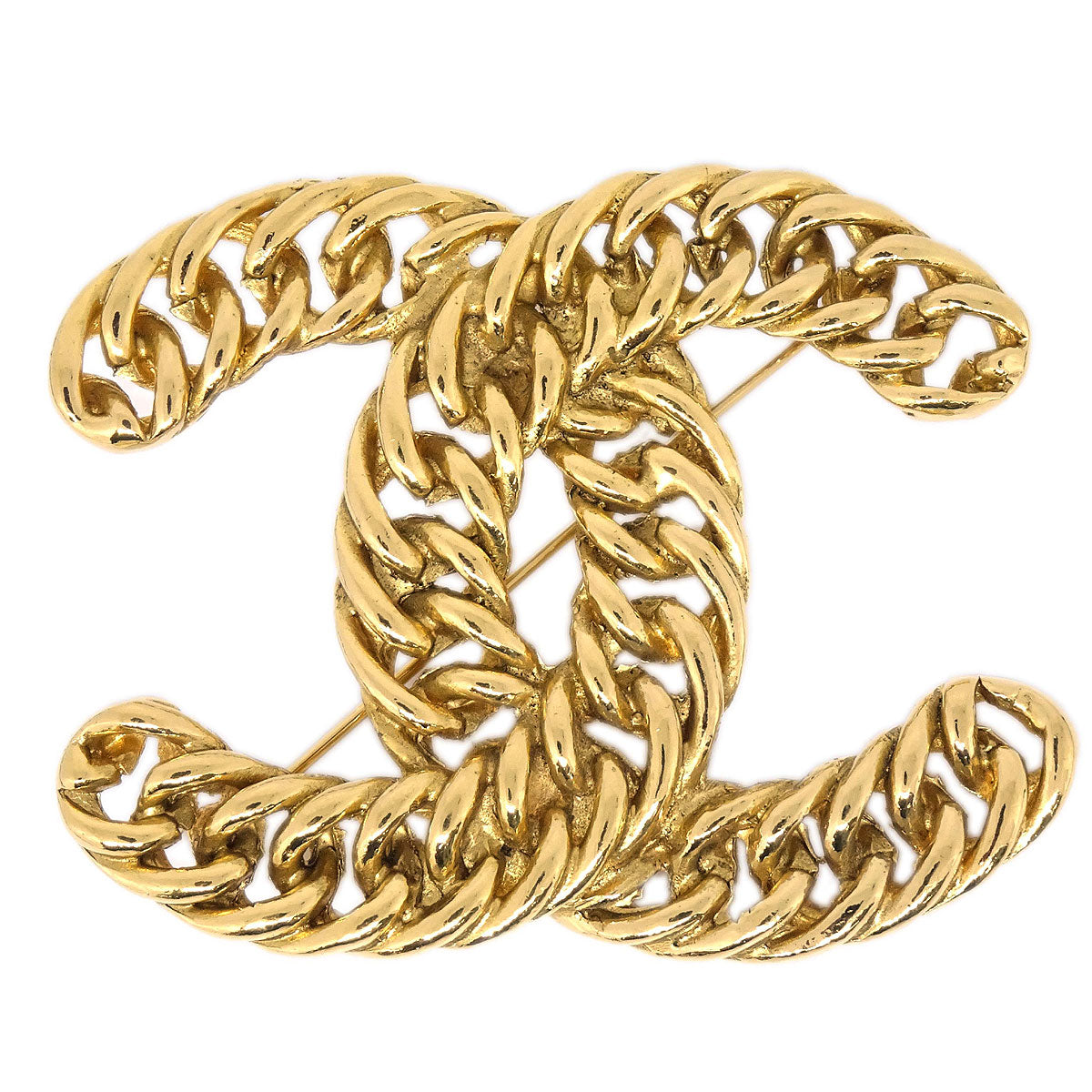 Chanel CC Brooch Pin Gold 1107