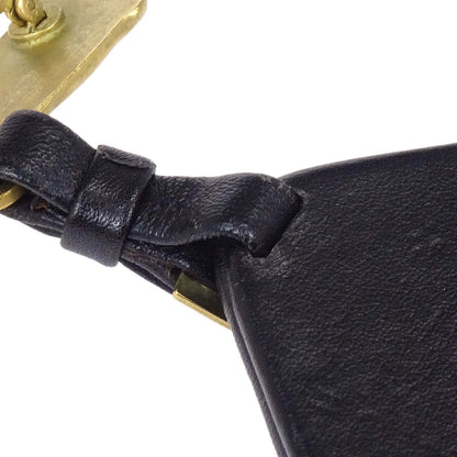 Chanel Triangle Dangle Brooch Pin Gold Black 94A