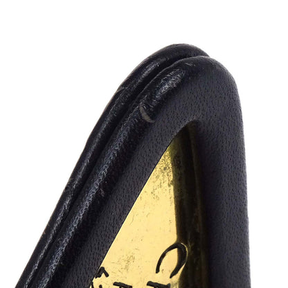 Chanel Triangle Dangle Brooch Pin Gold Black 94A