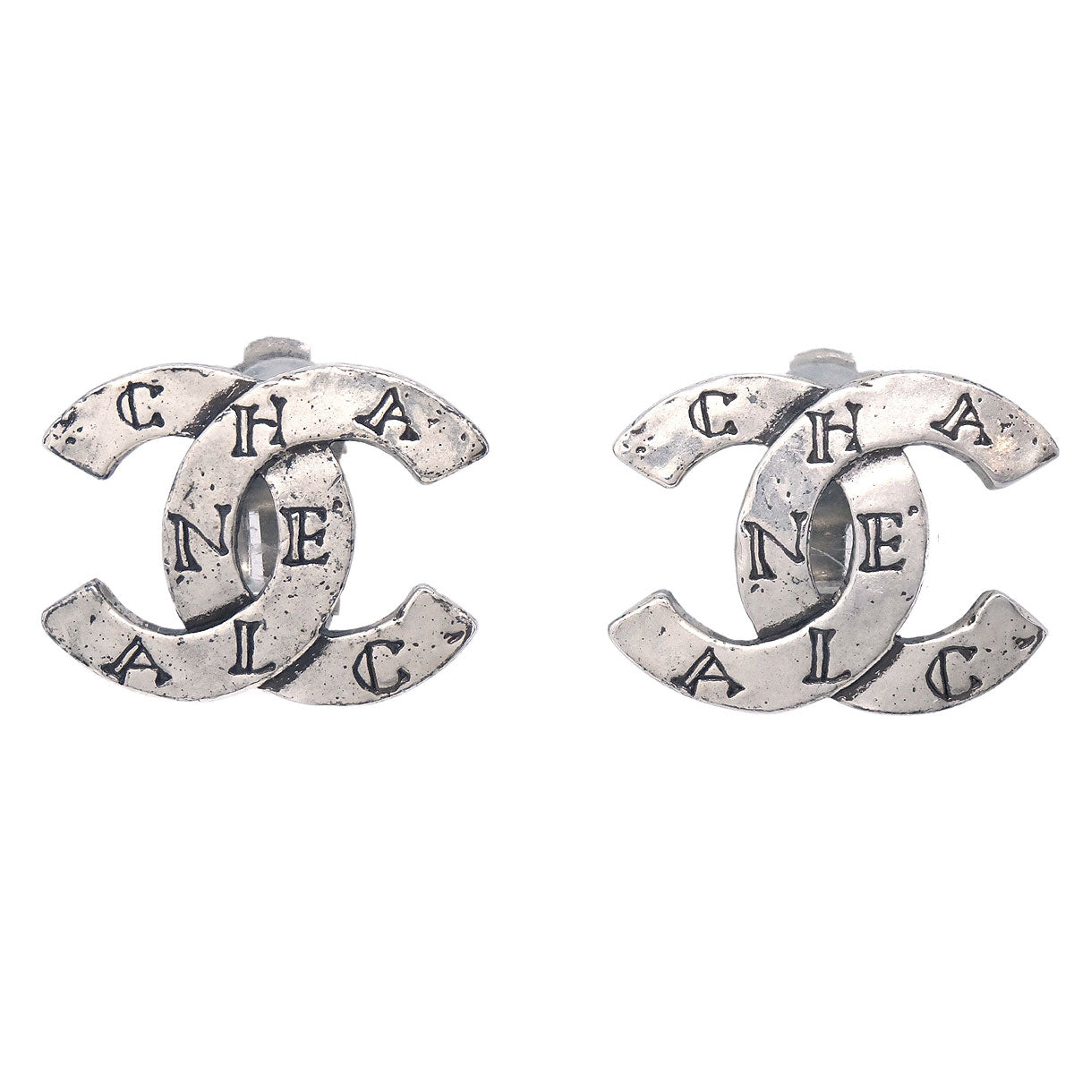 Chanel CC Clip-On Earrings Silver 99A