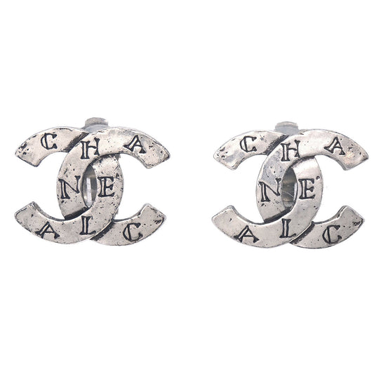 Chanel CC Clip-On Earrings Silver 99A