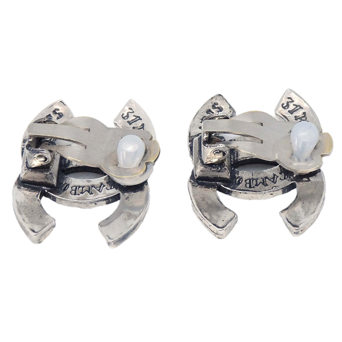 Chanel CC Clip-On Earrings Silver 99A