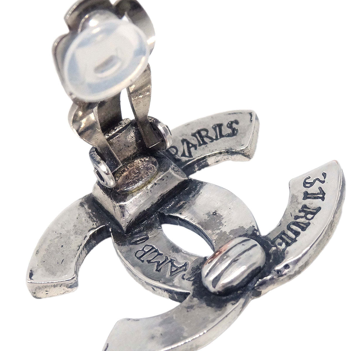 Chanel CC Clip-On Earrings Silver 99A