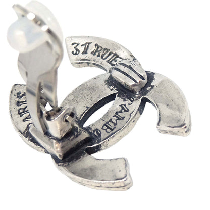 Chanel CC Clip-On Earrings Silver 99A