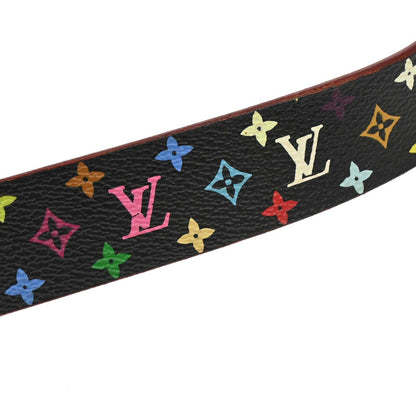 Louis Vuitton Black Multicolor Ceinture Carre Belt #70/28 M9271Y