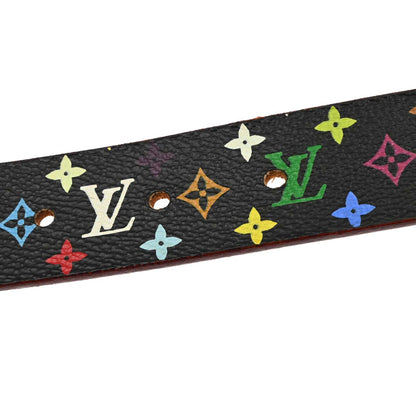 Louis Vuitton Black Multicolor Ceinture Carre Belt #70/28 M9271Y