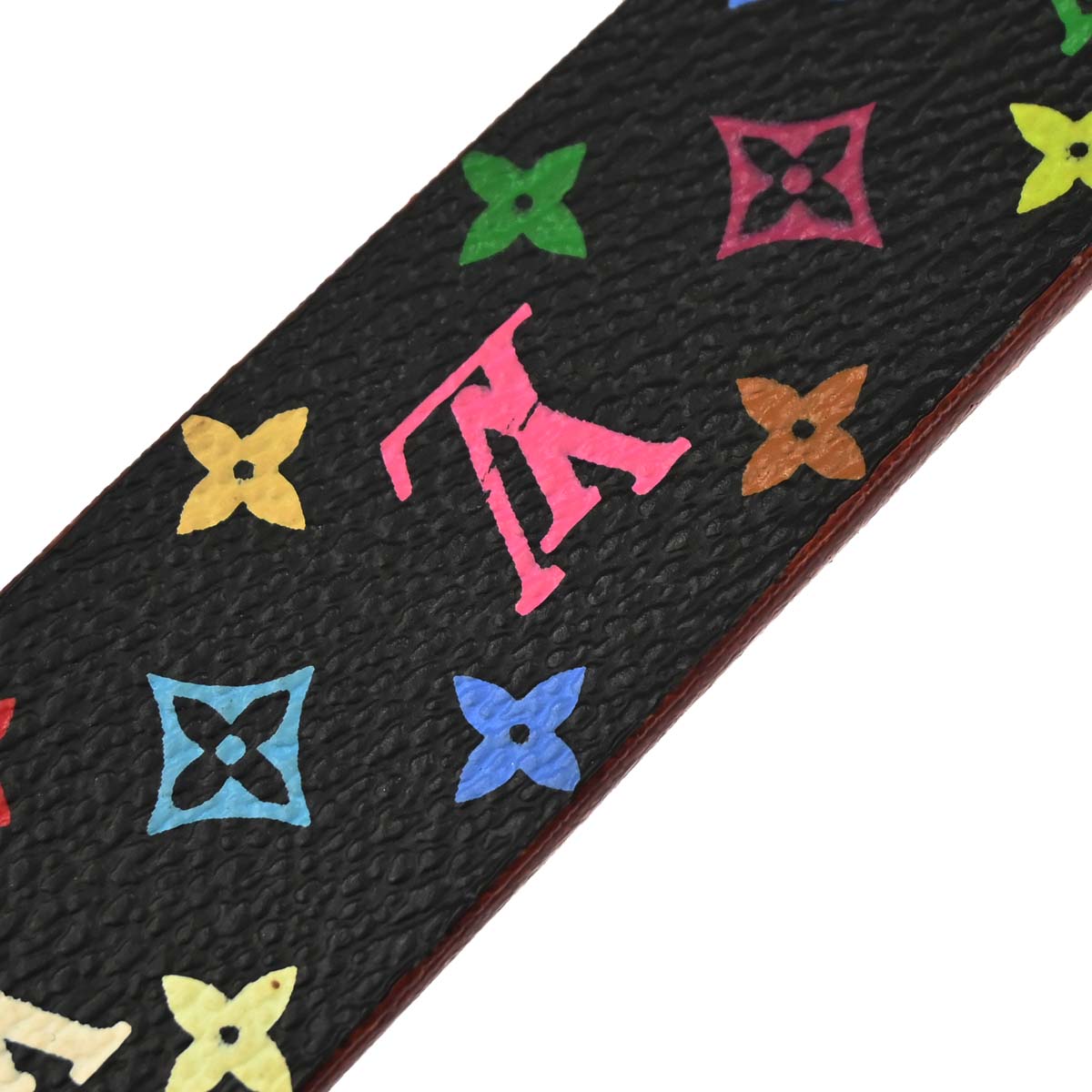 Louis Vuitton Black Multicolor Ceinture Carre Belt #70/28 M9271Y
