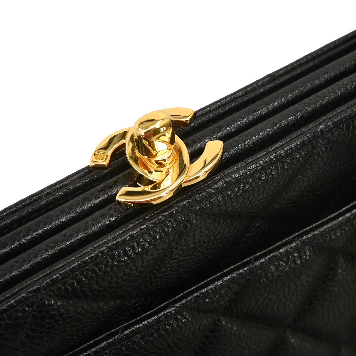Chanel Black Caviar Skin Handbag