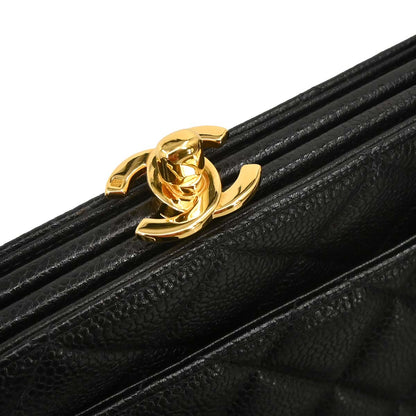 Chanel Black Caviar Skin Handbag