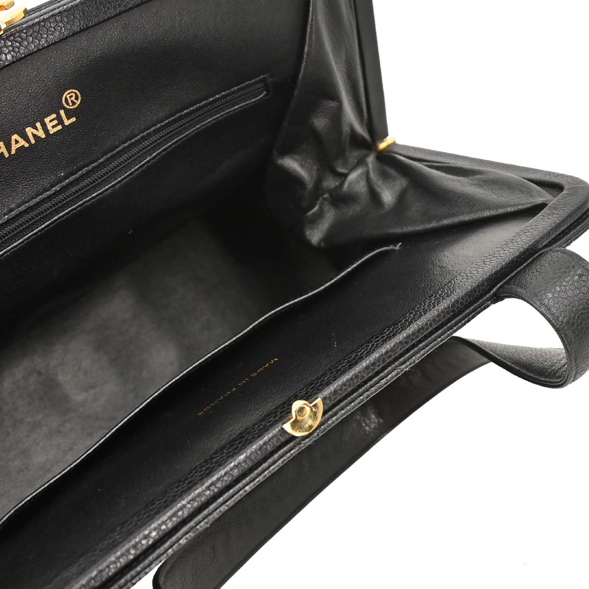 Chanel Black Caviar Skin Handbag