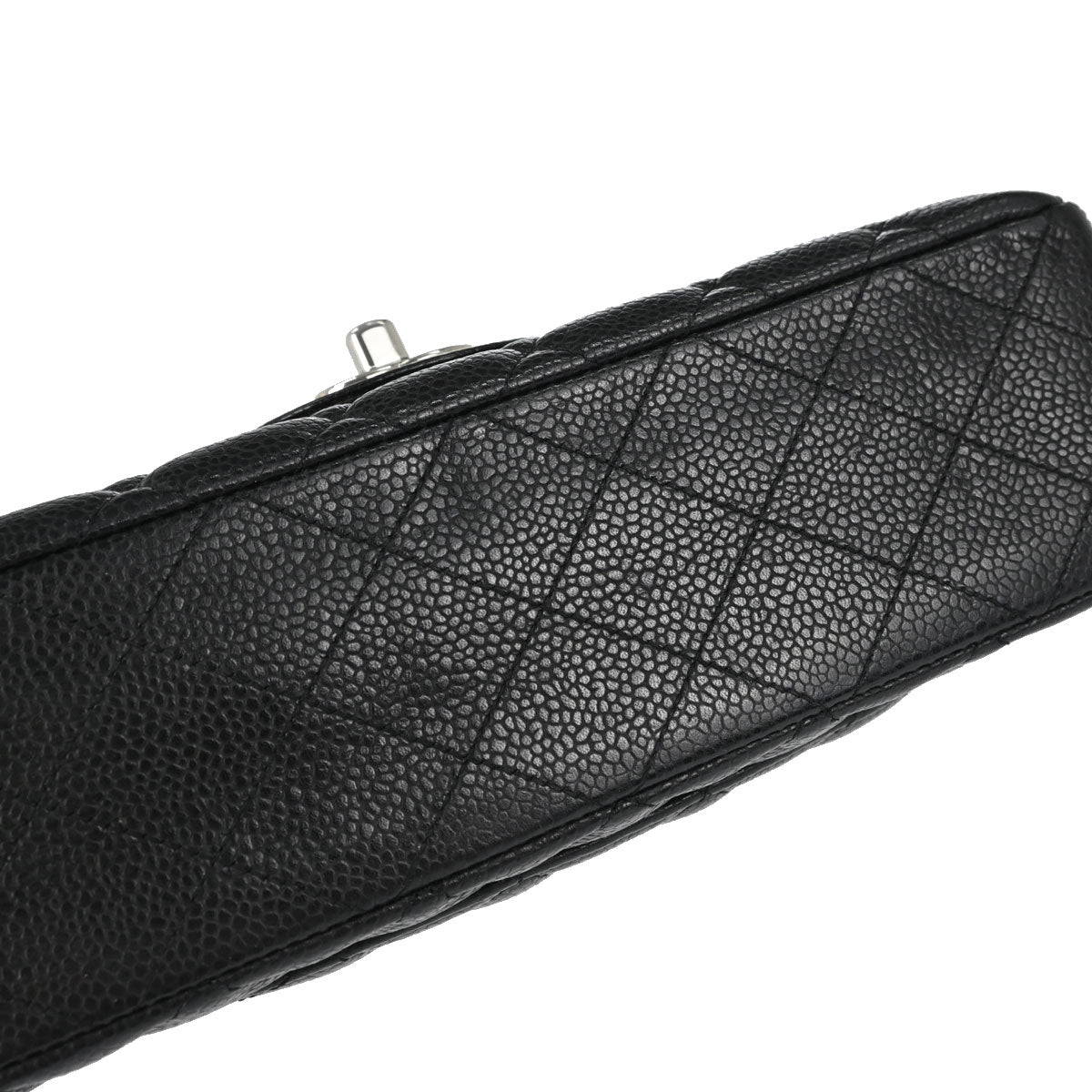 Chanel 2019 Black Caviar Skin Small Classic Double Flap Shoulder Bag