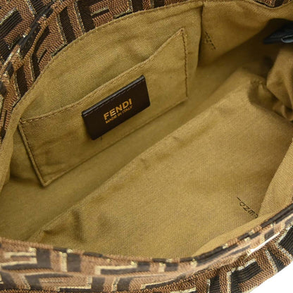 Fendi Brown Canvas Tobacco Zucca Chef Handbag
