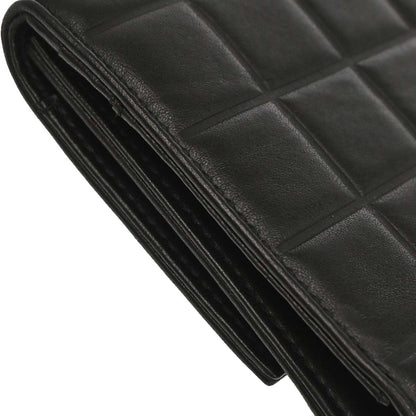 Chanel 2001-2003 Black Lambskin Choco Bar Wallet