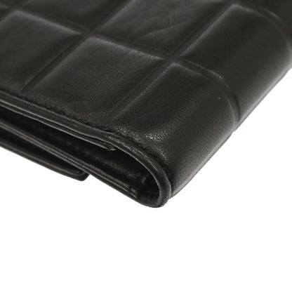 Chanel 2001-2003 Black Lambskin Choco Bar Wallet