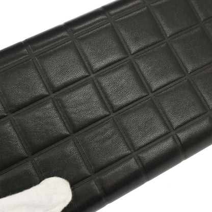Chanel 2001-2003 Black Lambskin Choco Bar Wallet