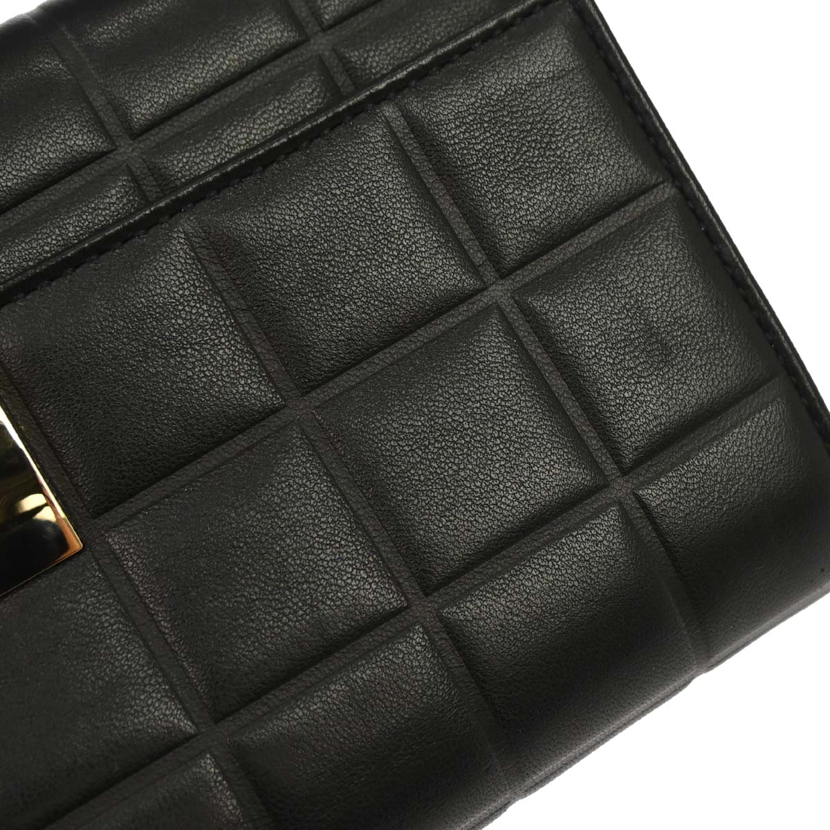 Chanel 2001-2003 Black Lambskin Choco Bar Wallet