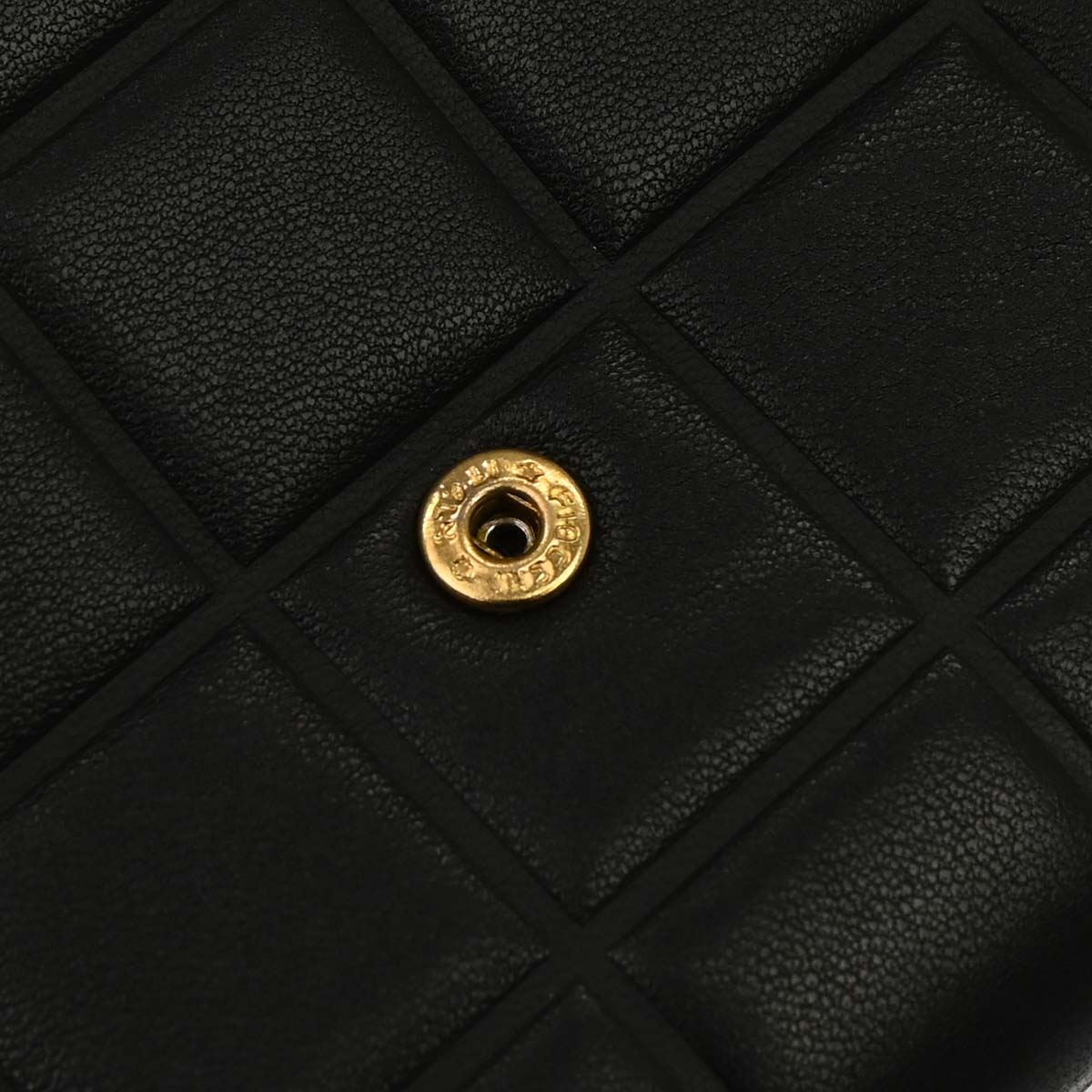 Chanel 2001-2003 Black Lambskin Choco Bar Wallet