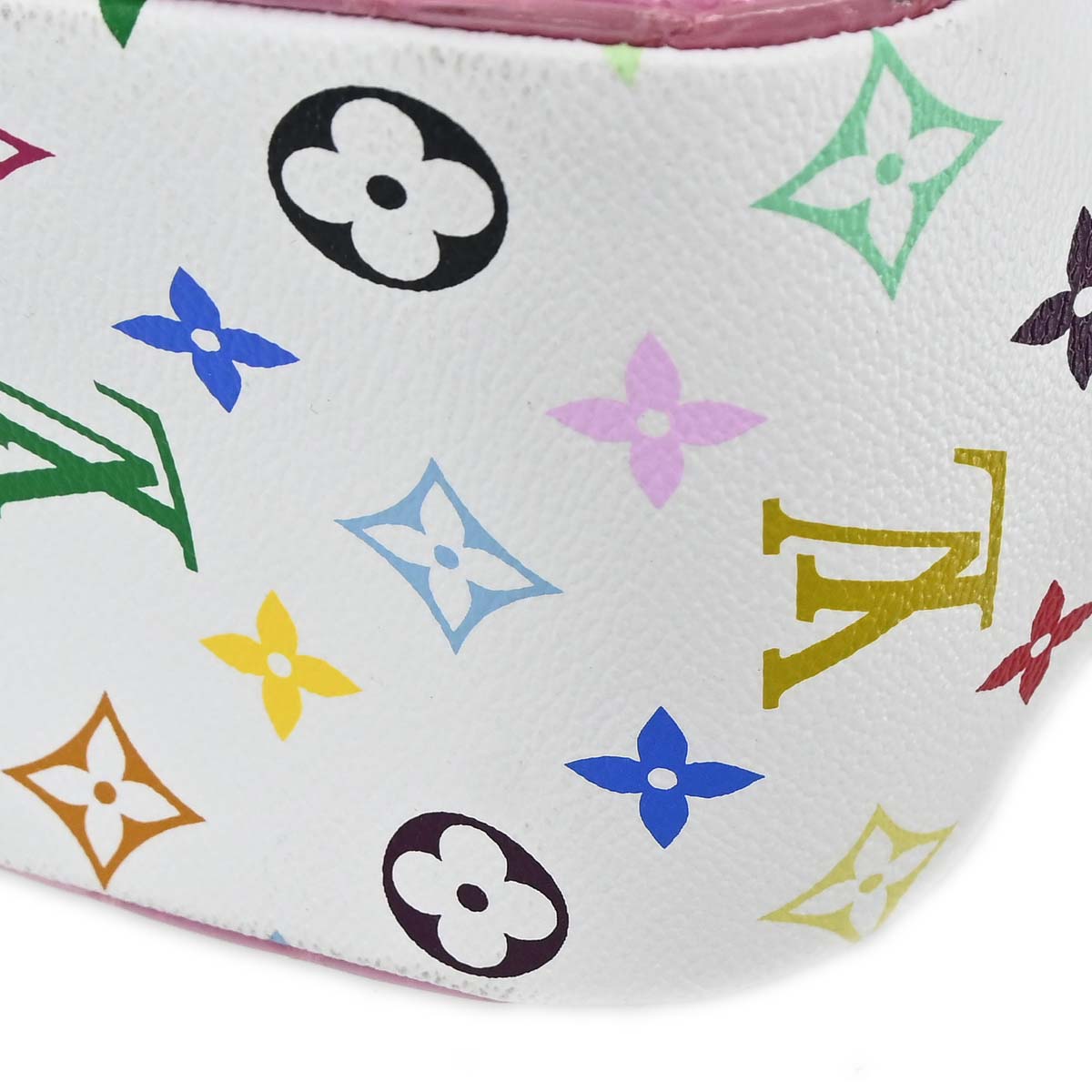 Louis Vuitton * White Pink Crocodile Multicolor Marilyn M40450