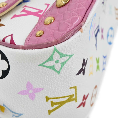 Louis Vuitton * White Pink Crocodile Multicolor Marilyn M40450