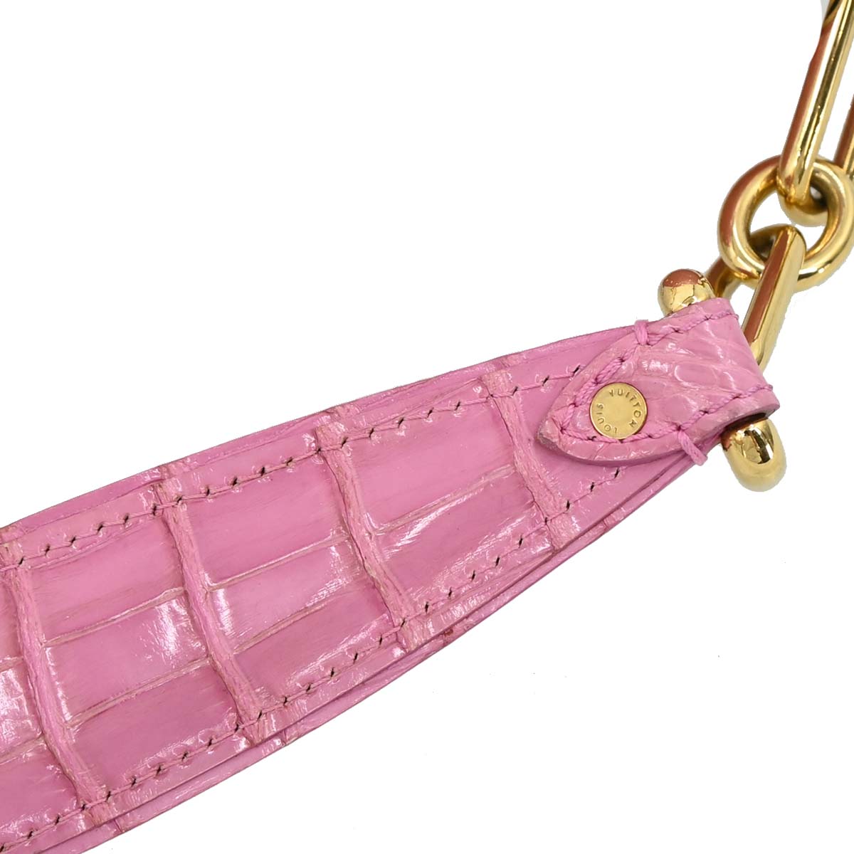 Louis Vuitton * White Pink Crocodile Multicolor Marilyn M40450