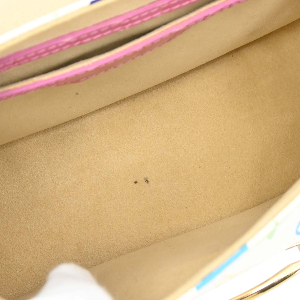 Louis Vuitton * White Pink Crocodile Multicolor Marilyn M40450