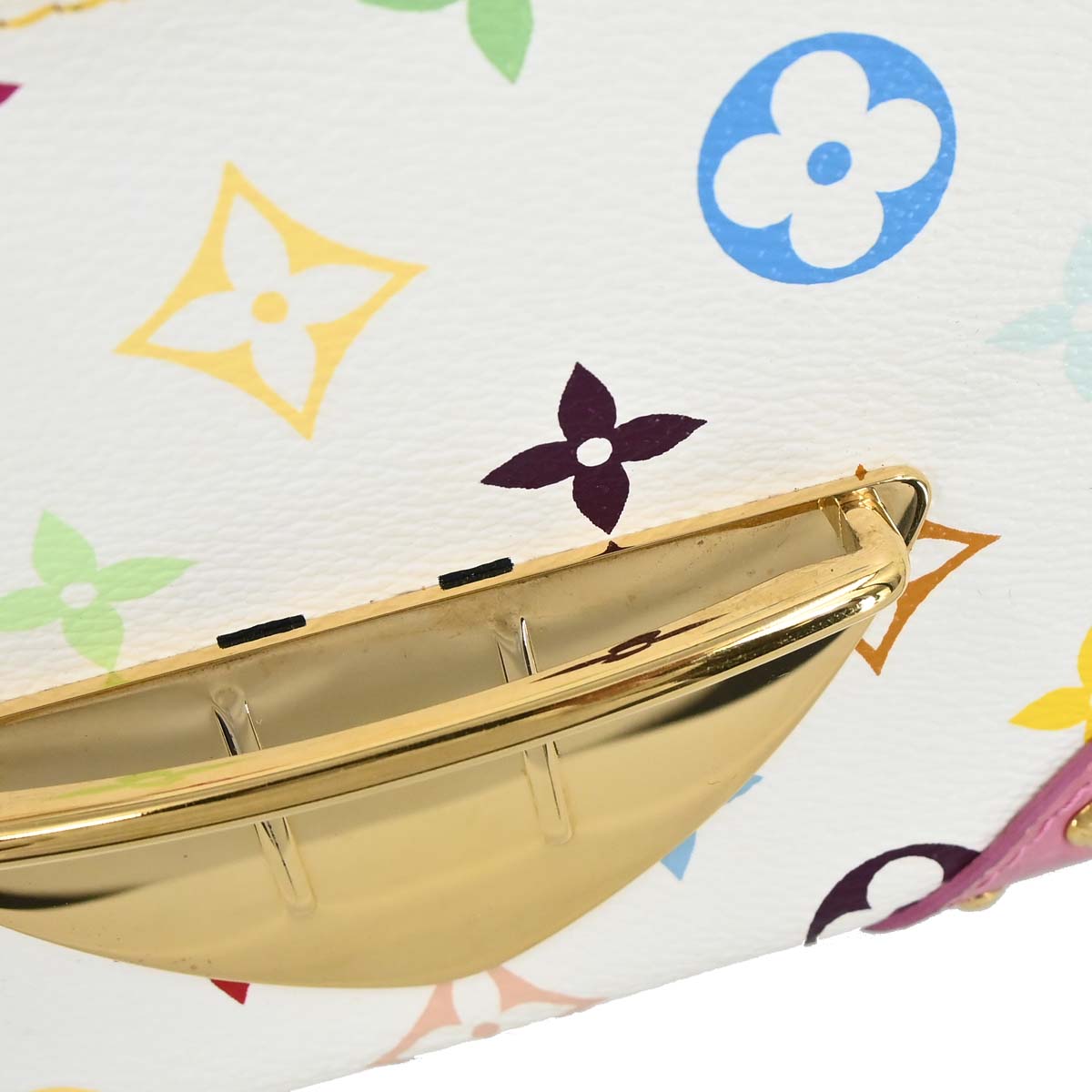 Louis Vuitton * White Pink Crocodile Multicolor Marilyn M40450