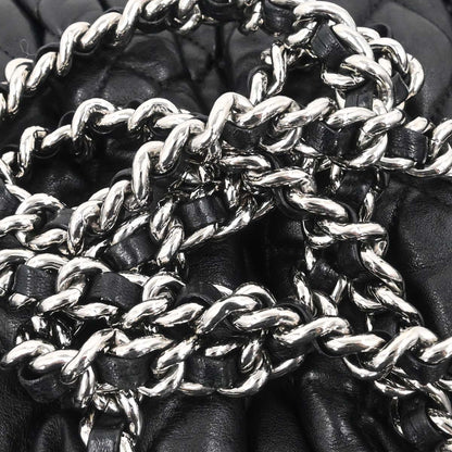 Chanel 2011 Black Calfskin Chain Around Shoulder Bag