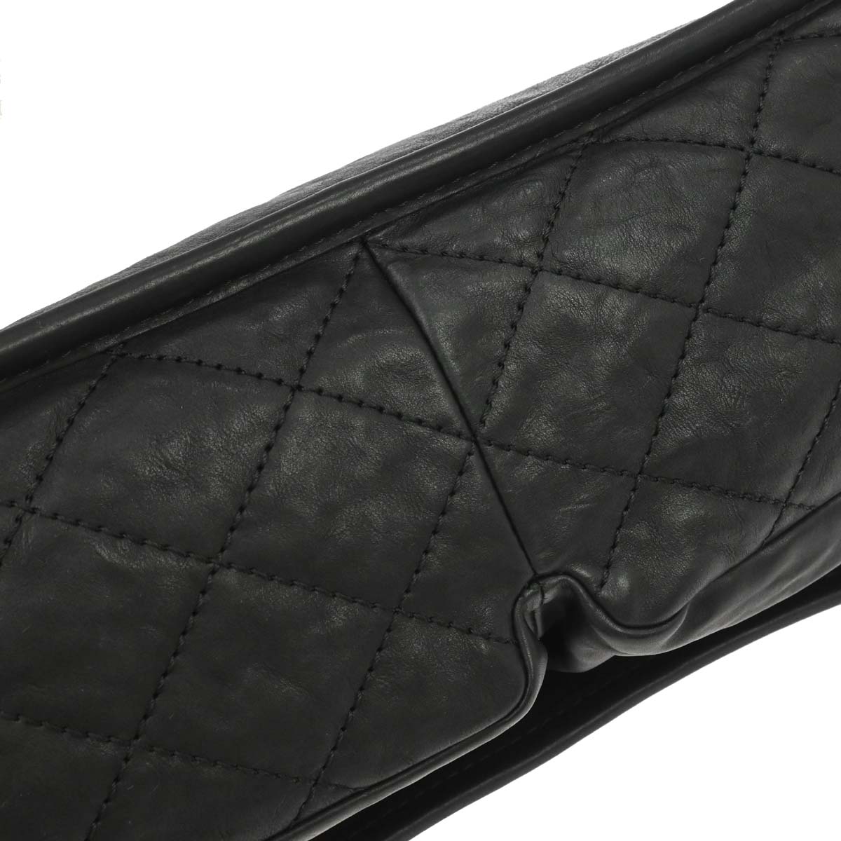 Chanel Black Lambskin Natural Beauty Split Pocket Flap Bag Shoulder Bag