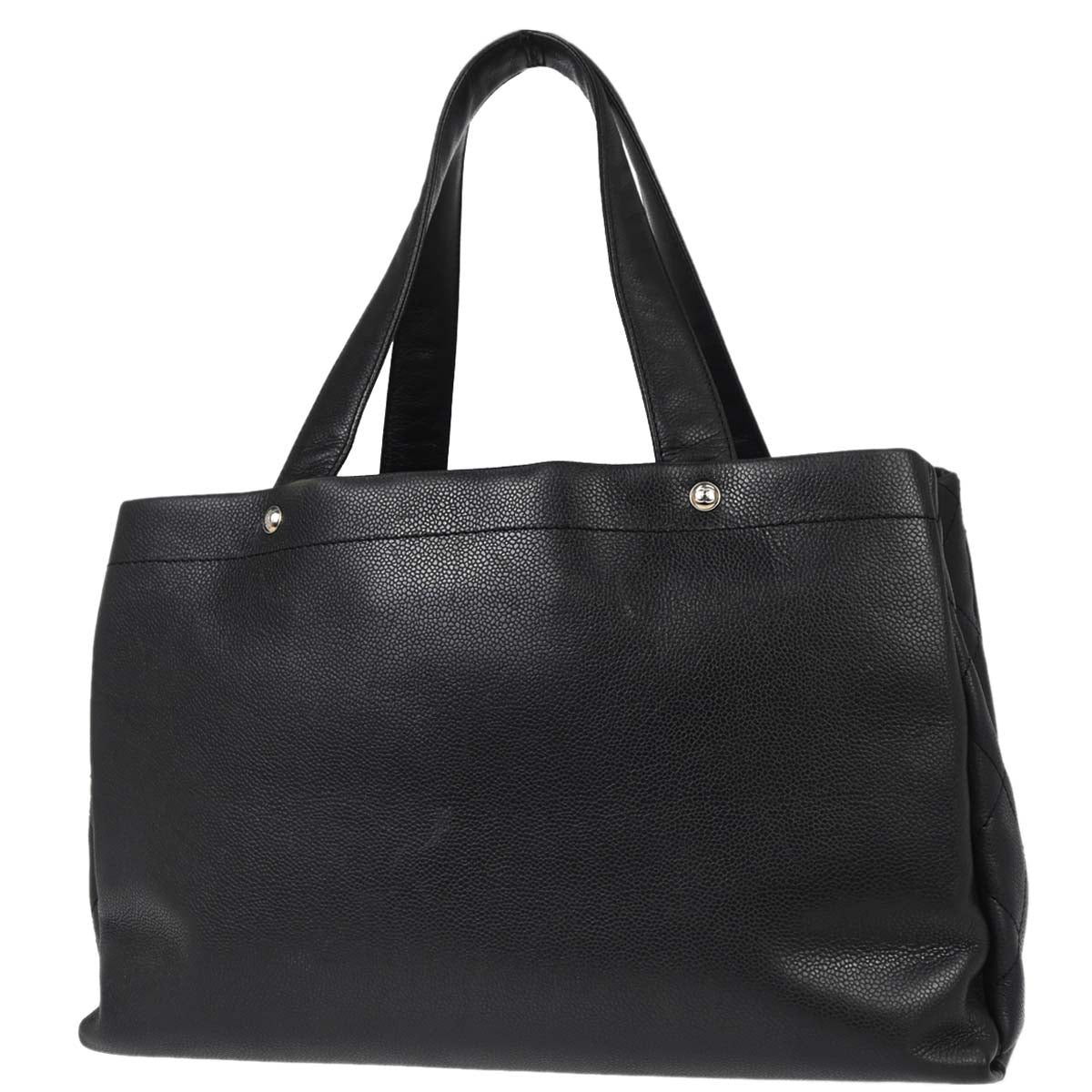 Chanel Black Caviar Skin Tote Handbag