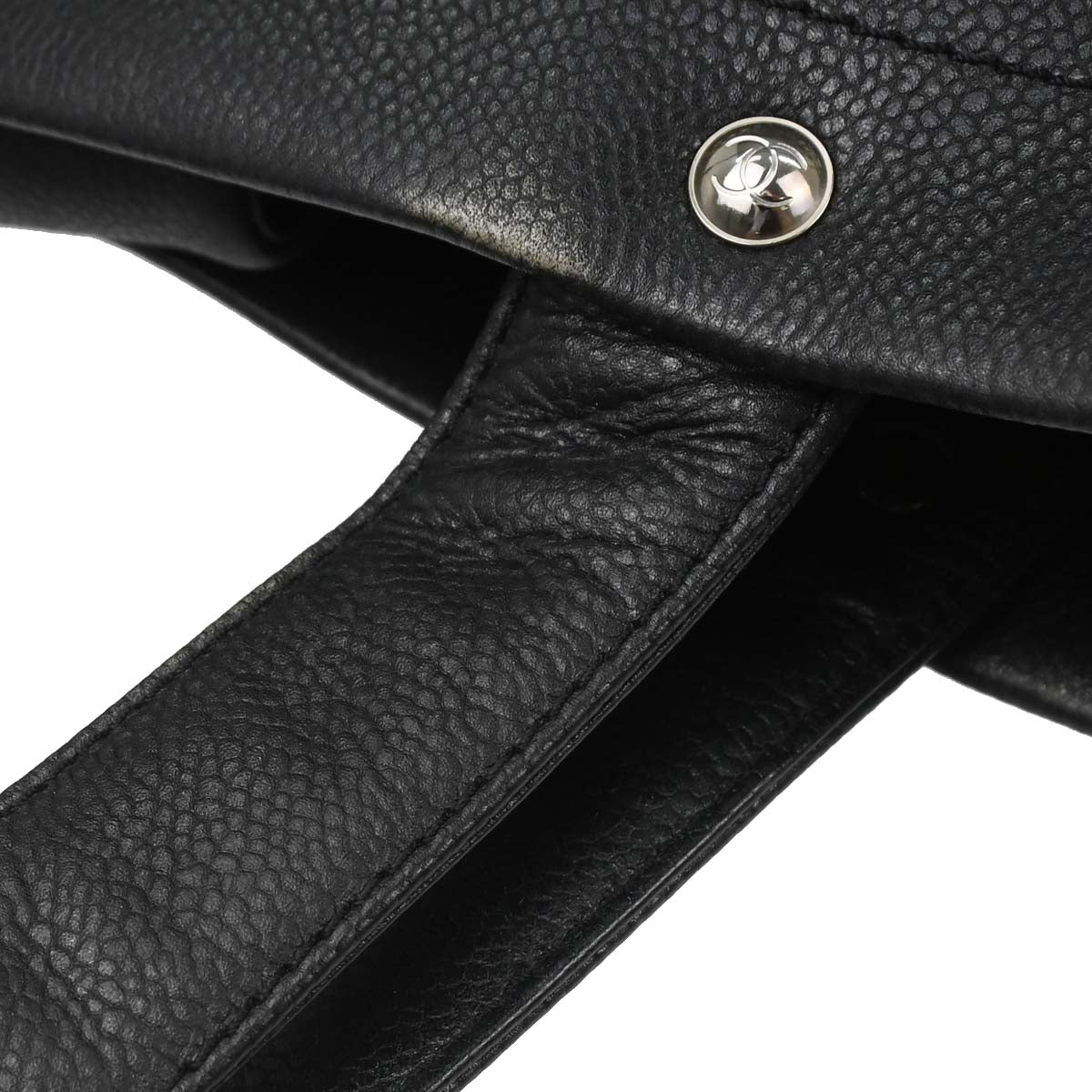 Chanel Black Caviar Skin Tote Handbag