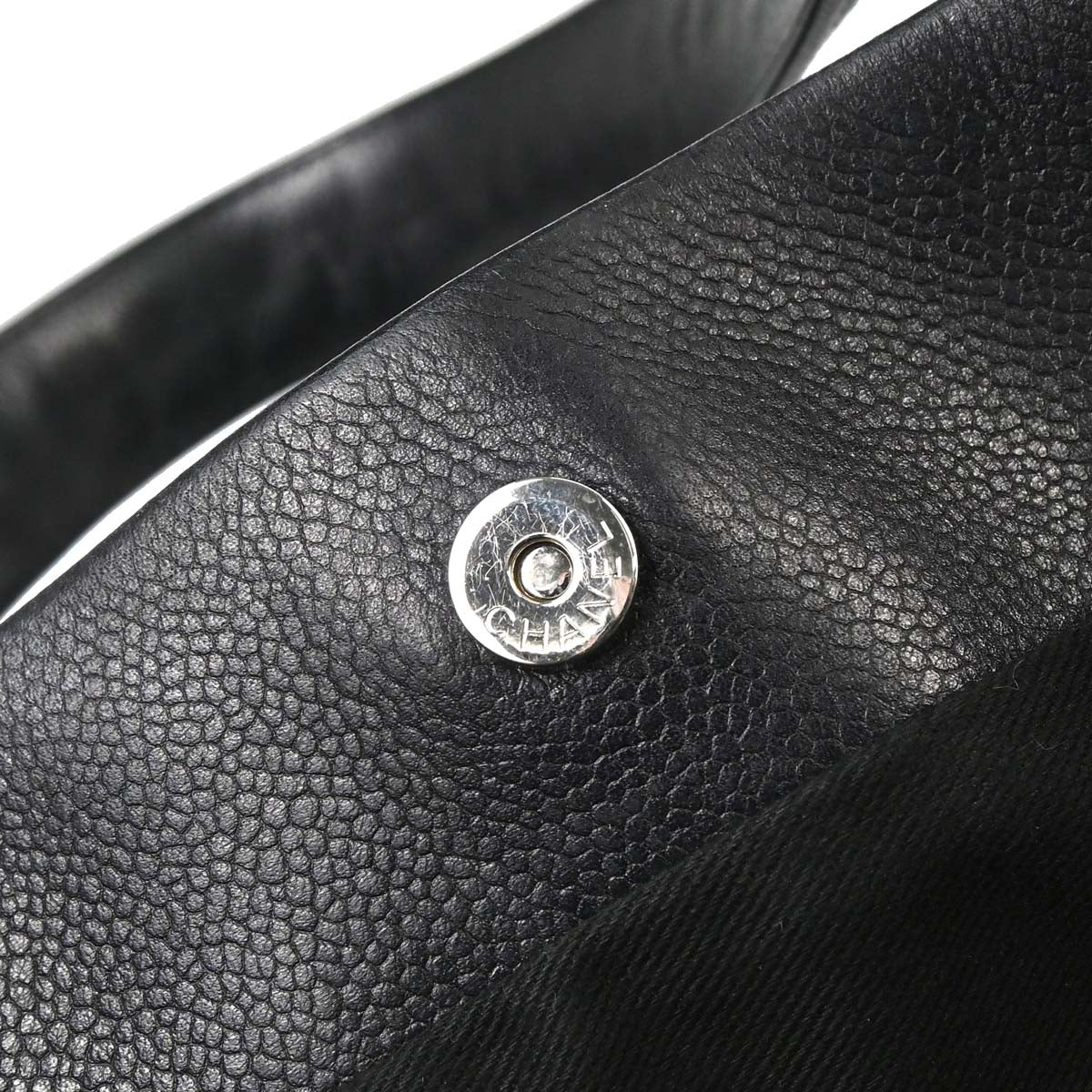 Chanel Black Caviar Skin Tote Handbag