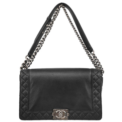Boy Chanel 2013-2014 Black Lambskin Medium Shoulder Bag
