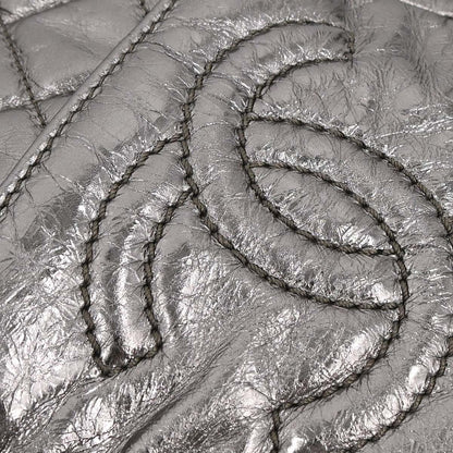 Chanel 2008-2009 Silver Calfskin Chain Around Shoulder Bag