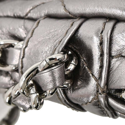 Chanel 2008-2009 Silver Calfskin Chain Around Shoulder Bag