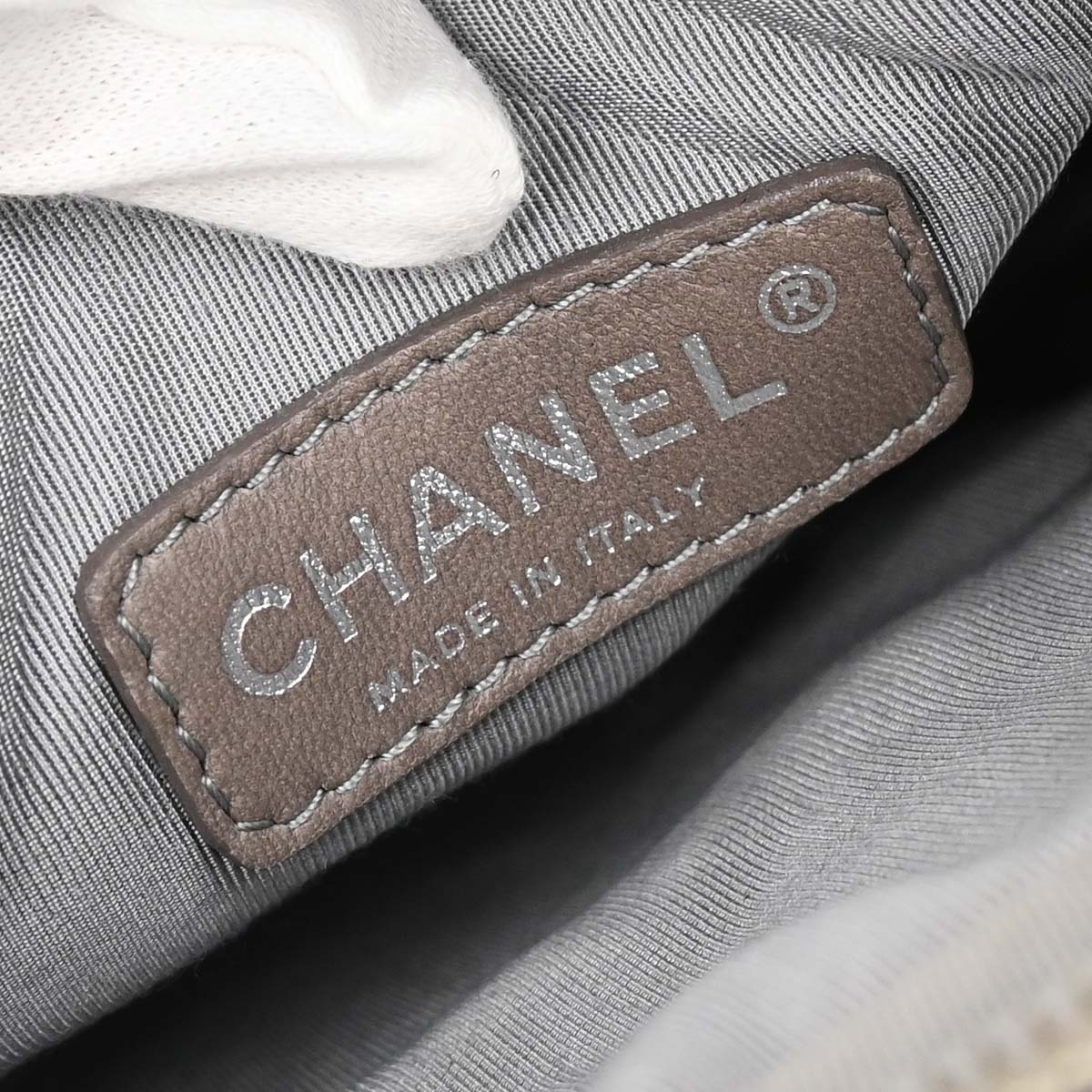 Chanel 2008-2009 Silver Calfskin Chain Around Shoulder Bag
