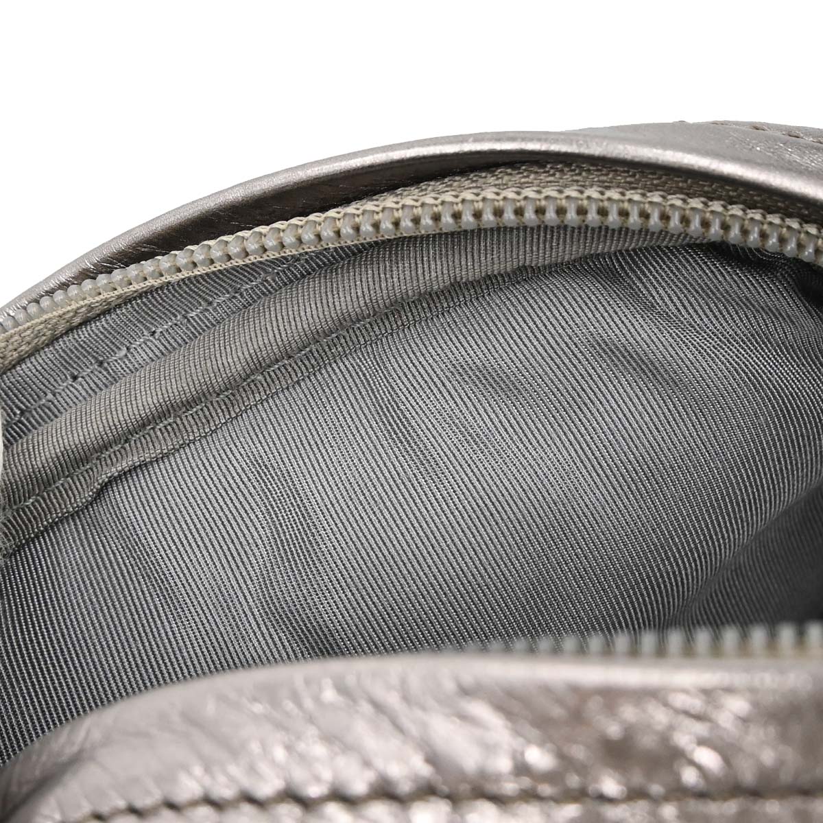 Chanel 2008-2009 Silver Calfskin Chain Around Shoulder Bag